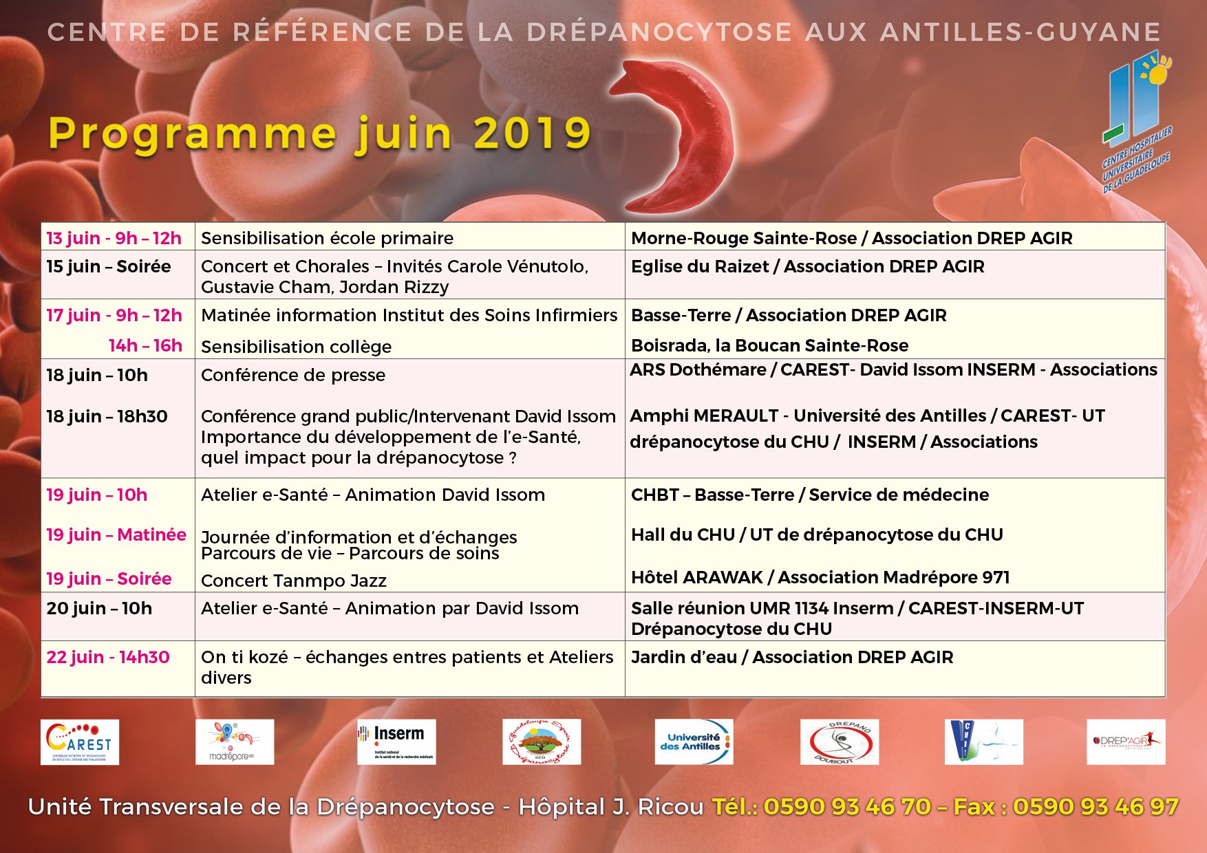 Journée mondiale de la drépanocytose (19 juin 2019)
